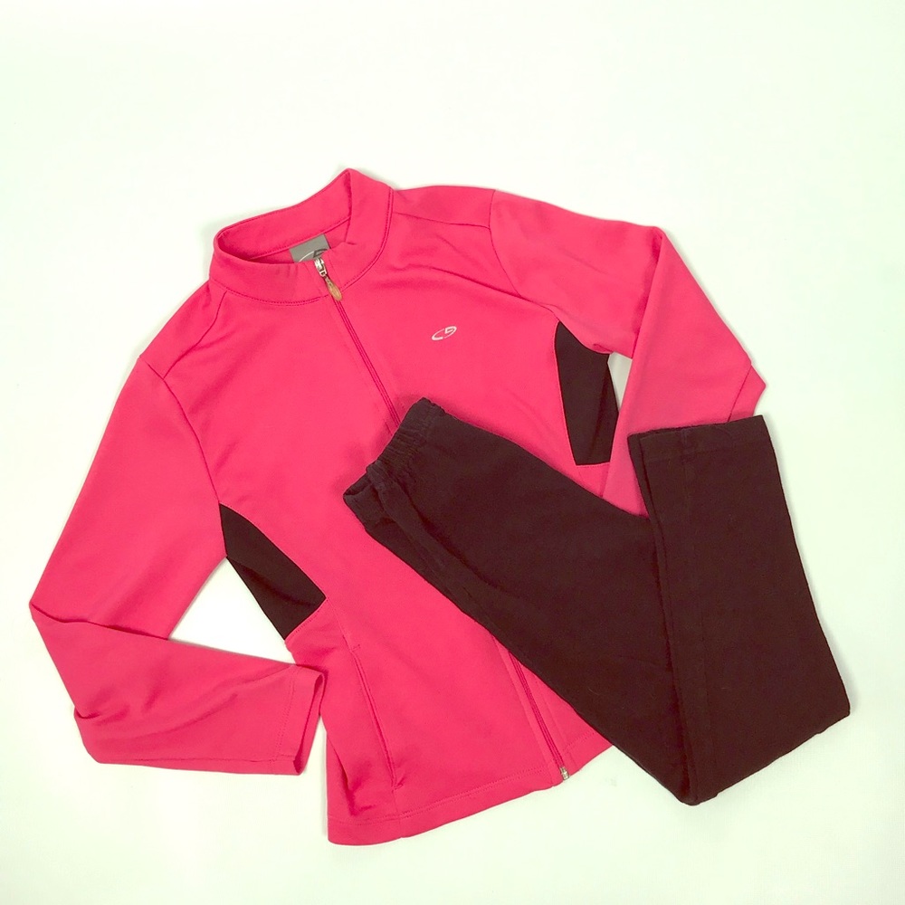 Atheletic zipper front jacket FREE TIGHTS